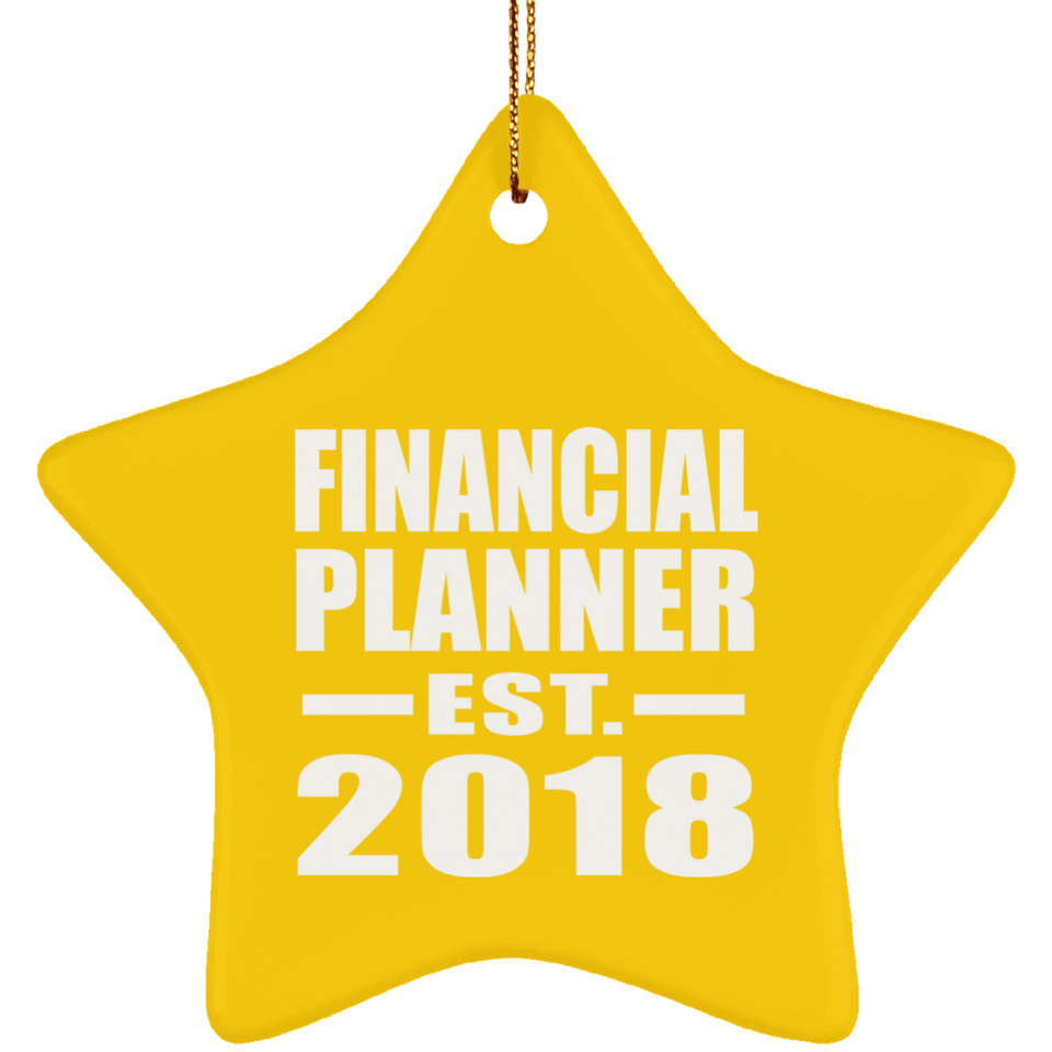 Financial Planner Established EST. 2018 - Star Ornament