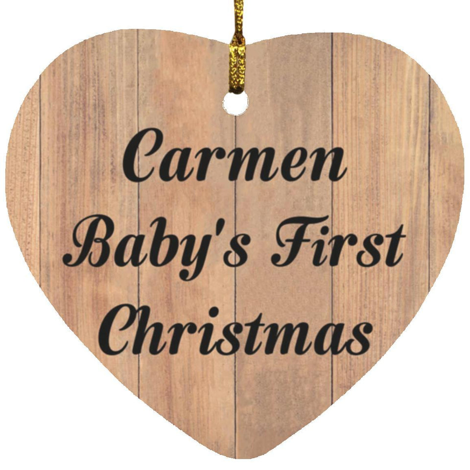 Carmen Baby's First Christmas - Heart Ornament C