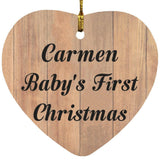 Carmen Baby's First Christmas - Heart Ornament C