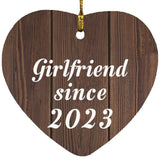Girlfriend Since 2023 - Heart Ornament D