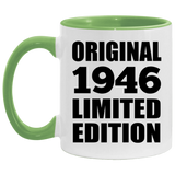 78th Birthday Original 1946 Limited Edition - 11oz Accent Mug Green