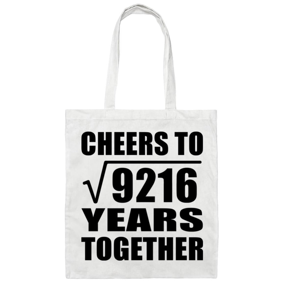 96th Anniversary Cheers To Square Root of 9216 Years Together - Tote Bag White
