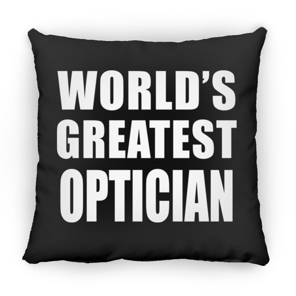 World's Greatest Optician - Throw Pillow Black