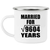 98th Anniversary Married For Square Root of 9604 Years - 12oz Camping Mug