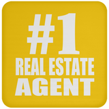 Number One #1 Real Estate Agent - Drink Coaster