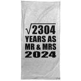 48th Anniversary Square Root of 2304 Years As Mr & Mrs 2024 - Hand Towel