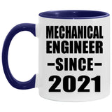 Mechanical Engineer Since 2021 - 11oz Accent Mug Purple