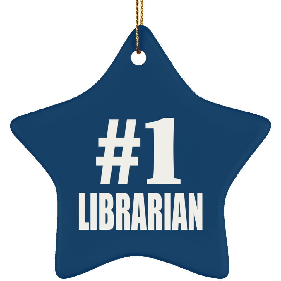 Number One #1 Librarian - Star Ornament