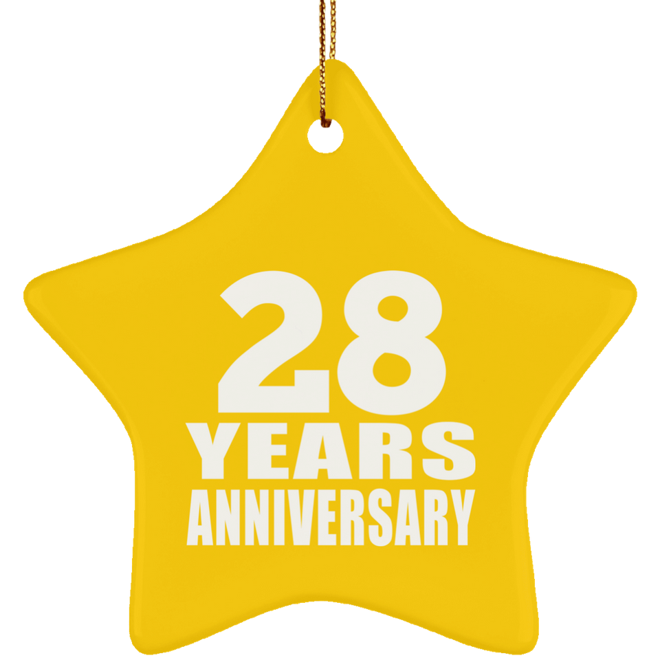 28th Anniversary 28 Years - Star Ornament