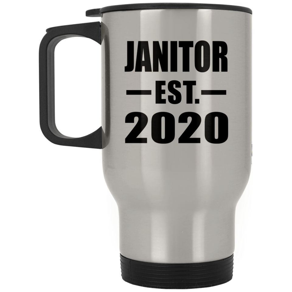 Janitor Established EST. 2020 - Silver Travel Mug