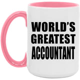 World's Greatest Accountant - 15oz Accent Mug Pink