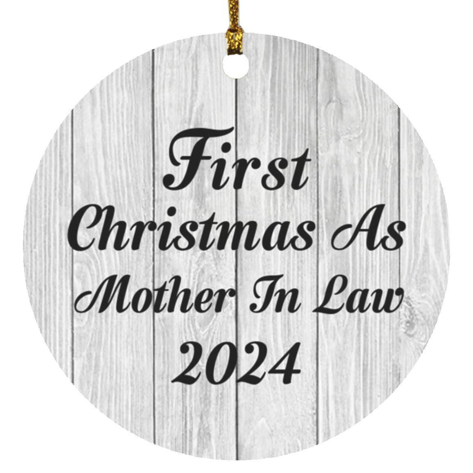 First Christmas As Mother In Law 2024 - Circle Ornament F