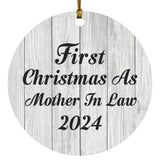 First Christmas As Mother In Law 2024 - Circle Ornament F