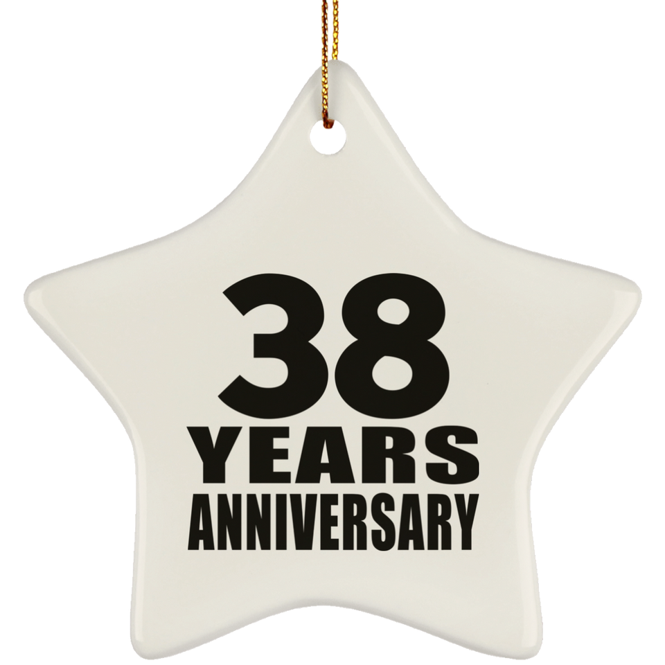 38th Anniversary 38 Years - Star Ornament