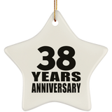 38th Anniversary 38 Years - Star Ornament