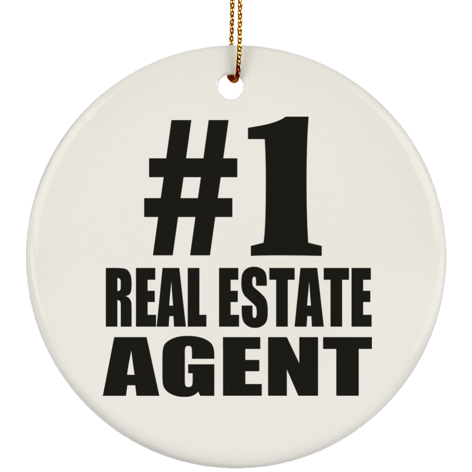 Number One #1 Real Estate Agent - Circle Ornament