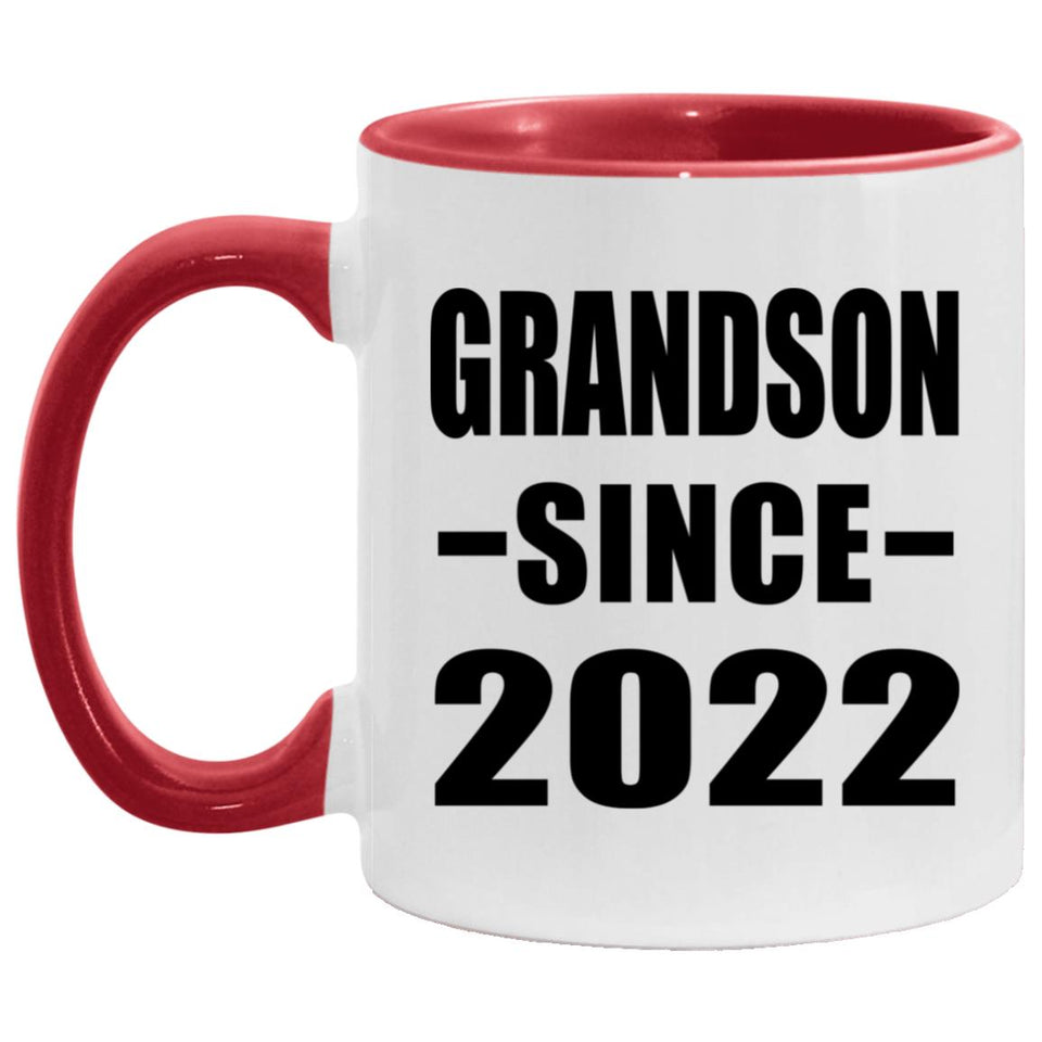 Grandson Since 2022 - 11oz Accent Mug Red