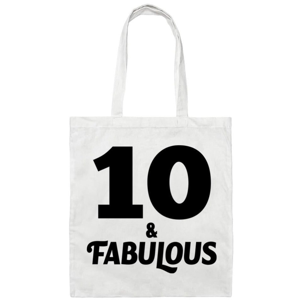 10th Birthday 10 & Fabulous - Tote Bag White