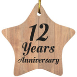 12th Anniversary 12 Years Anniversary - Star Ornament C