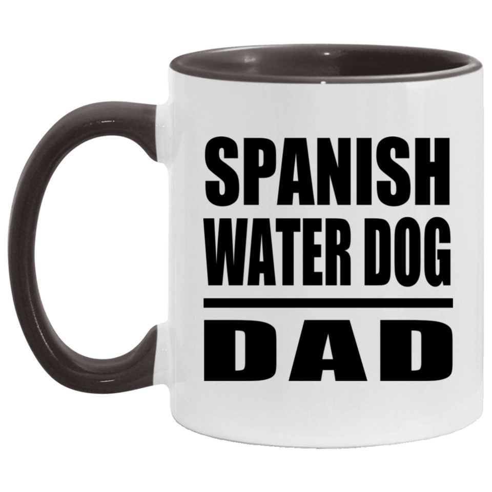 Spanish Water Dog Dad - 11oz Accent Mug Black