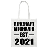 Aircraft Mechanic Established EST. 2021 - Tote Bag White