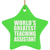 World's Greatest Teaching Assistant - Star Ornament