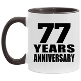 77th Anniversary 77 Years - 11oz Accent Mug Black