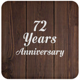 72nd Anniversary 72 Years Anniversary - Drink Coaster D