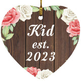 Kid Established Est. 2023 - Heart Ornament A