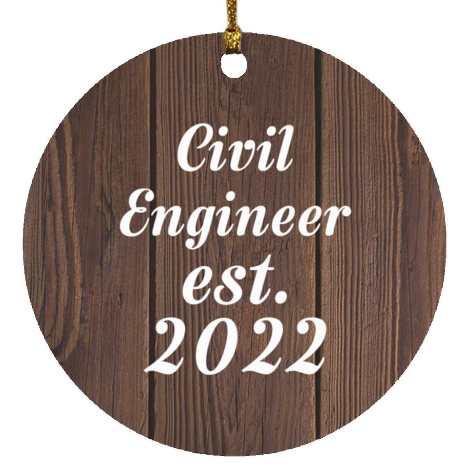 Civil Engineer Established Est. 2022 - Circle Ornament D