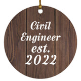 Civil Engineer Established Est. 2022 - Circle Ornament D