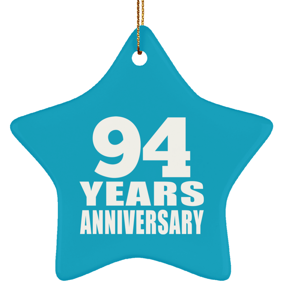 94th Anniversary 94 Years - Star Ornament