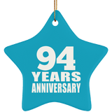 94th Anniversary 94 Years - Star Ornament