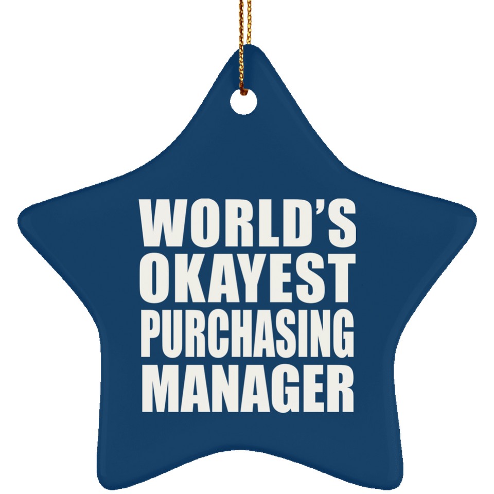 World's Okayest Purchasing Manager - Star Ornament