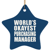World's Okayest Purchasing Manager - Star Ornament