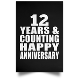 Happy 12th Anniversary 12 Years & Counting - Poster Portrait