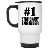 Number One #1 Stationary Engineer - White Travel Mug
