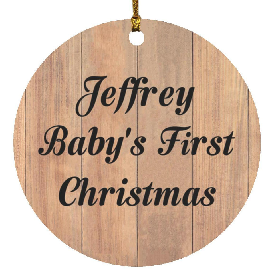 Jeffrey Baby's First Christmas - Circle Ornament C