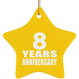 8th Anniversary 8 Years - Star Ornament
