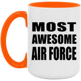 Most Awesome Air Force - 15oz Accent Mug Orange