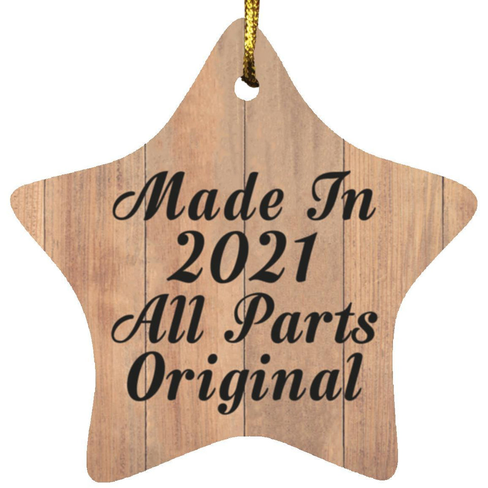 3rd Birthday Made In 2021 All Parts Original - Star Ornament C