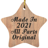 3rd Birthday Made In 2021 All Parts Original - Star Ornament C