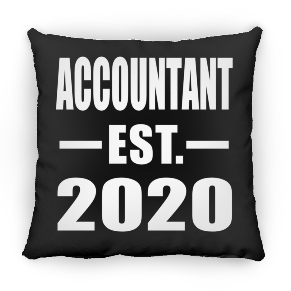 Accountant Established EST. 2020 - Throw Pillow Black