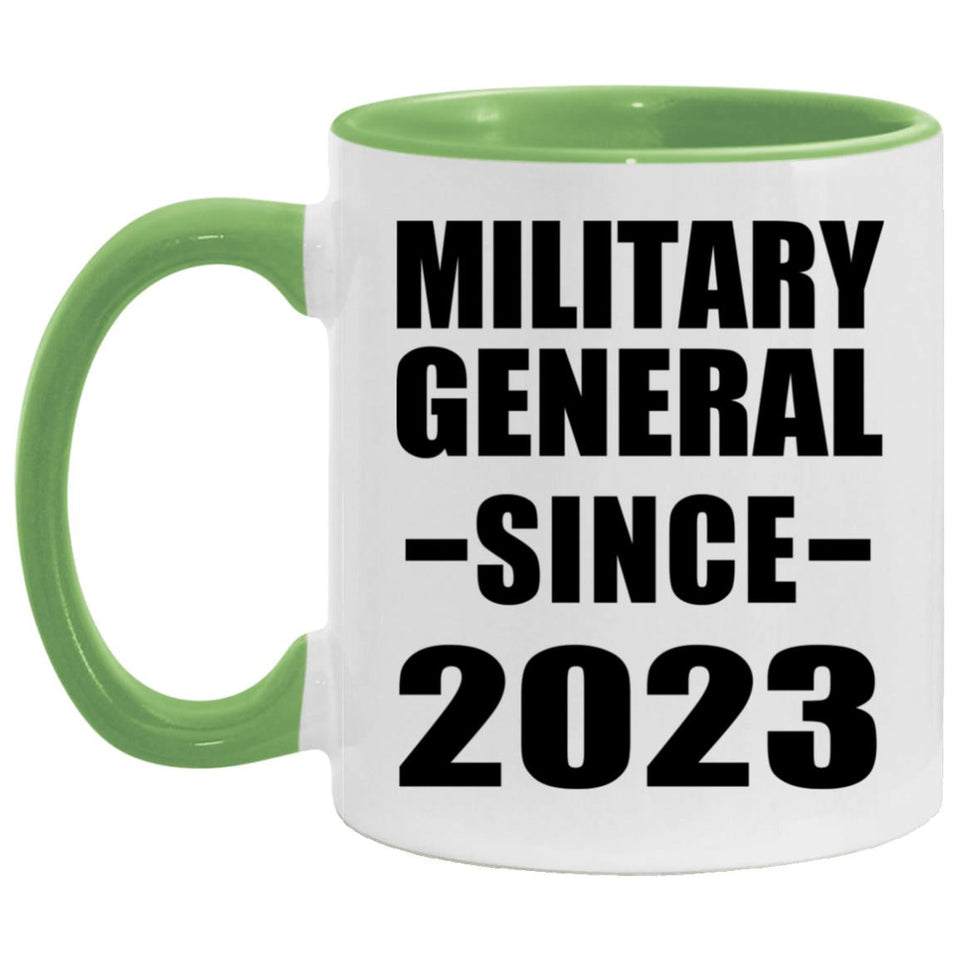 Military General Since 2023 - 11oz Accent Mug Green
