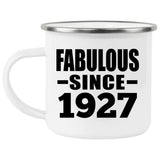 97th Birthday Fabulous Since 1927 - 12oz Camping Mug