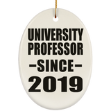 University Professor Since 2019 - Oval Ornament