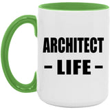 Architect Life - 15oz Accent Mug Green