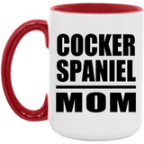 Cocker Spaniel Mom - 15oz Accent Mug Red