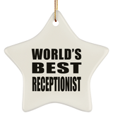 World's Best Receptionist - Star Ornament