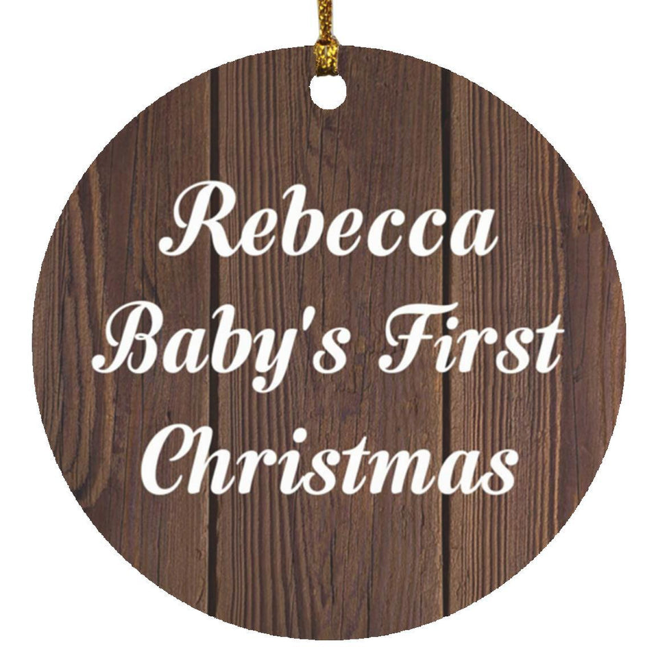 Rebecca Baby's First Christmas - Circle Ornament D